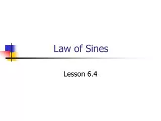 Law of Sines