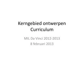 kerngebied ontwerpen curriculum
