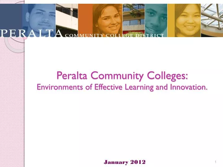 peralta community colleges environments of effective learning and innovation