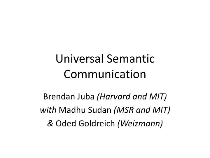 universal semantic communication