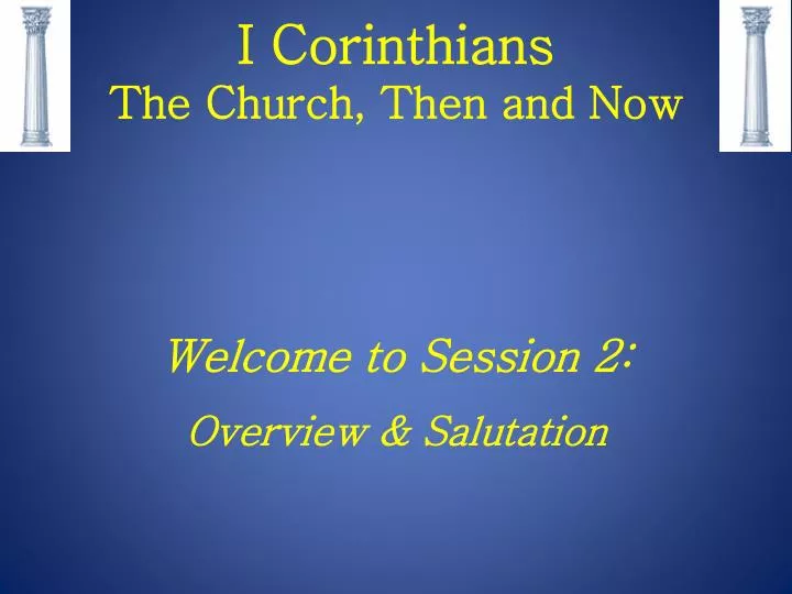 i corinthians the church then and now