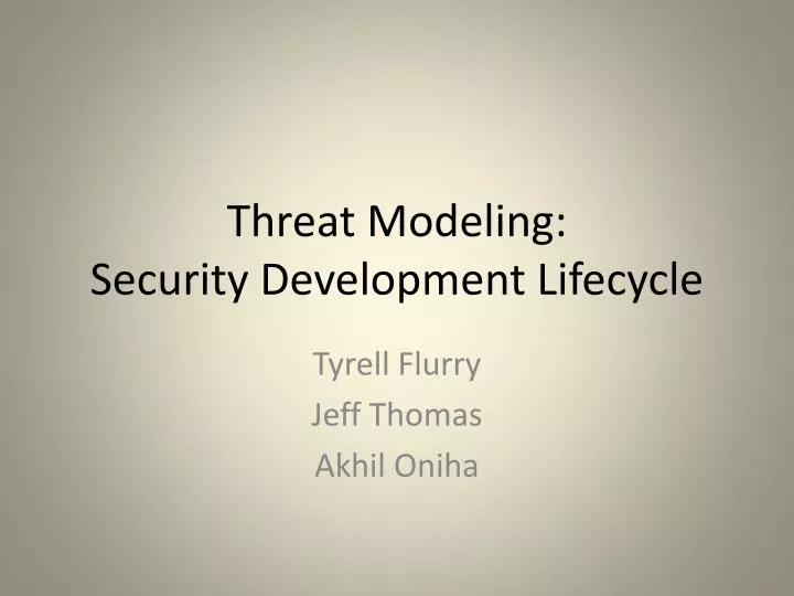 threat modeling security development lifecycle