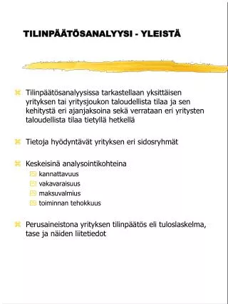 tilinp t sanalyysi yleist