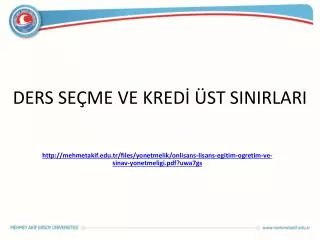 ders se me ve kred st sinirlari