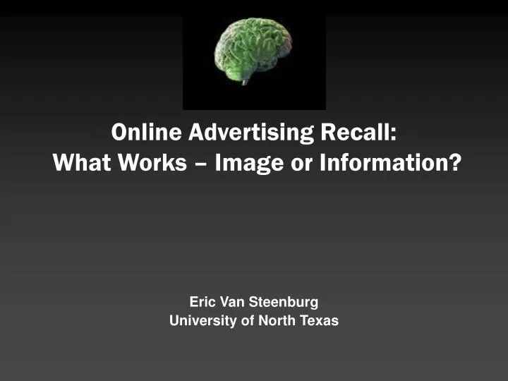 online advertising recall what works image or information