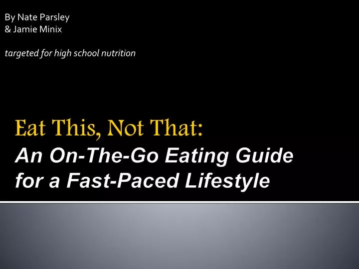 by nate parsley jamie minix targeted for high school nutrition
