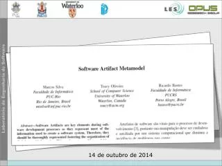 metamodelo de artefatos de software