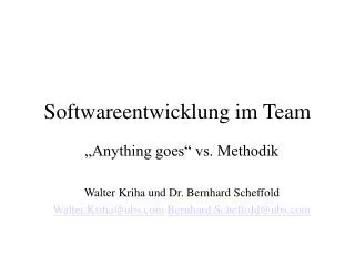 softwareentwicklung im team