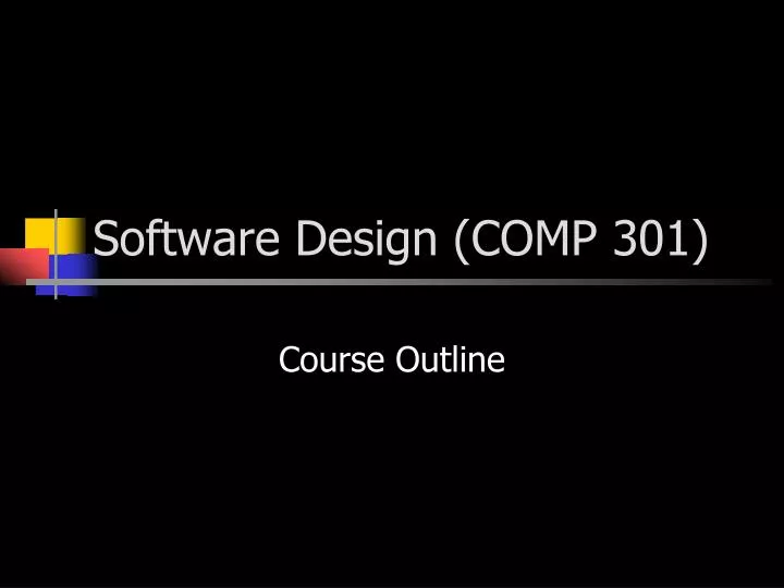software design comp 301