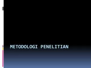 metodologi penelitian