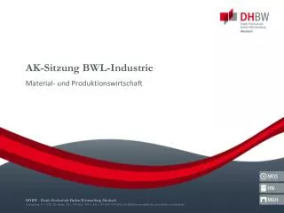 ak sitzung bwl industrie