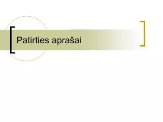 patirties apra ai