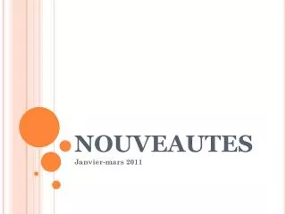 nouveautes