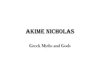 akime nicholas