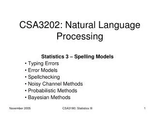 CSA3202: Natural Language Processing