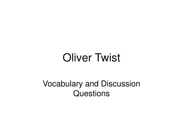 oliver twist