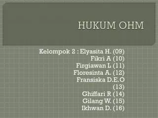 hukum ohm