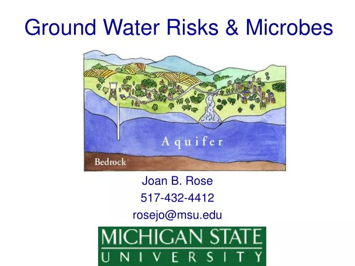 ground water risks microbes