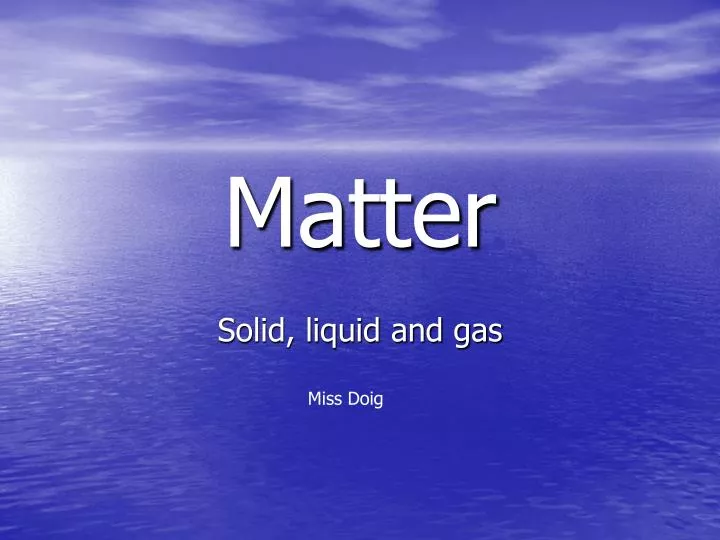 matter