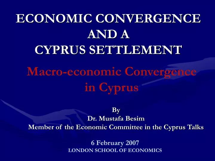 macro economic convergence in cyprus