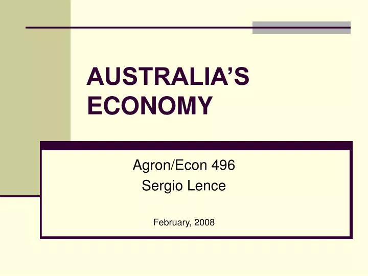 australia s economy