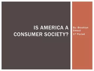 Is America a consumer society?