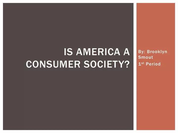 is america a consumer society