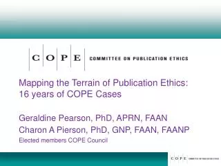 Mapping the Terrain of Publication Ethics: 16 years of COPE Cases