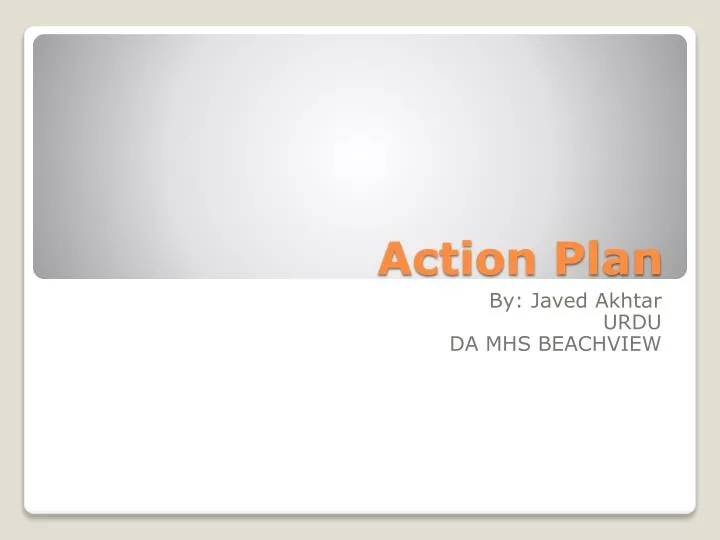 action plan