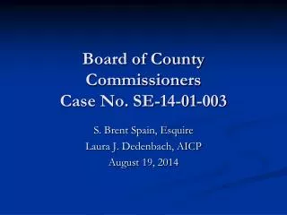 Board of County Commissioners Case No. SE-14-01-003