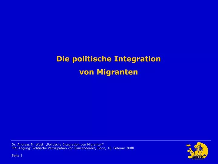 die politische integration von migranten