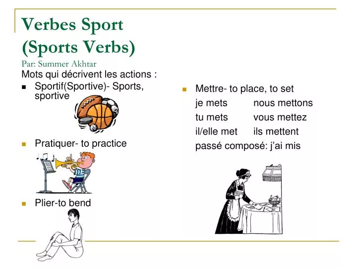 verbes sport sports verbs par summer akhtar