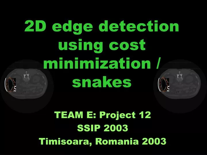 2d edge detection using cost minimization snakes