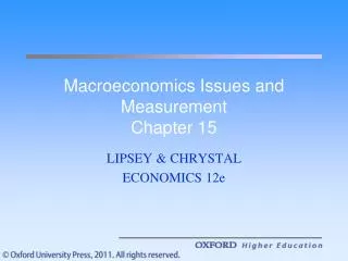 Macroeconomics Issues and Measurement Chapter 15