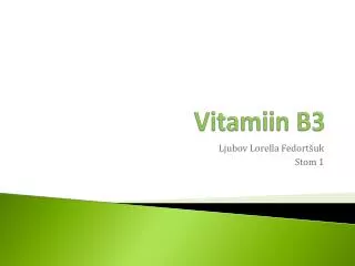 vitamiin b3