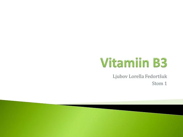 vitamiin b3