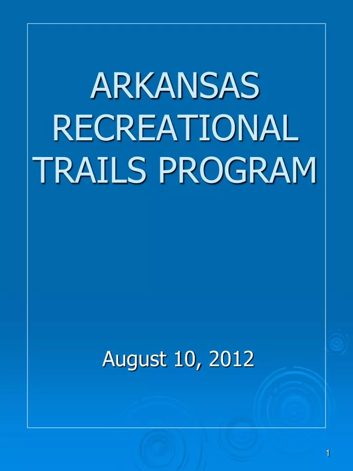 arkansas recreational trails program