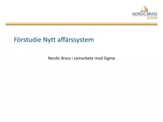 f rstudie nytt aff rssystem