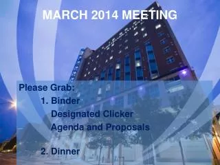MARCH 2014 MEETING