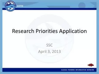 Research Priorities Application