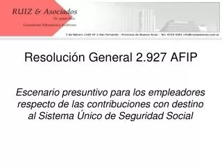 resoluci n general 2 927 afip