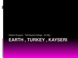 Earth , turkey , kayseri