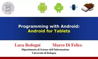 Programming with Android: Android for Tablets