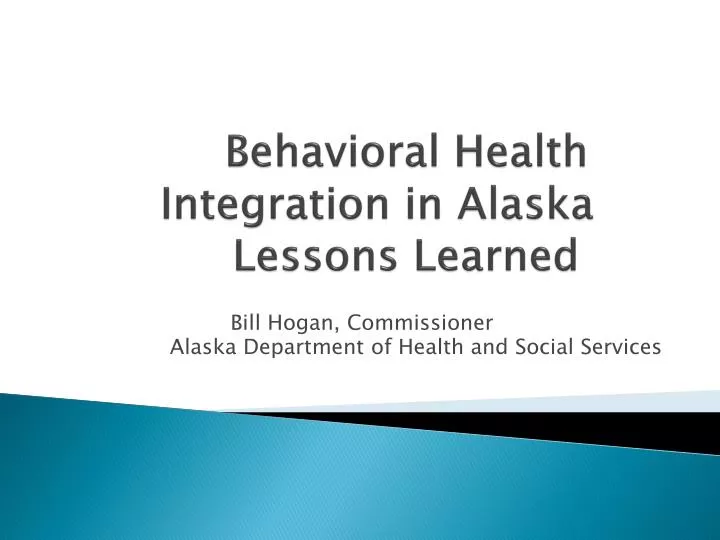 behavioral health integration in alaska lessons learned