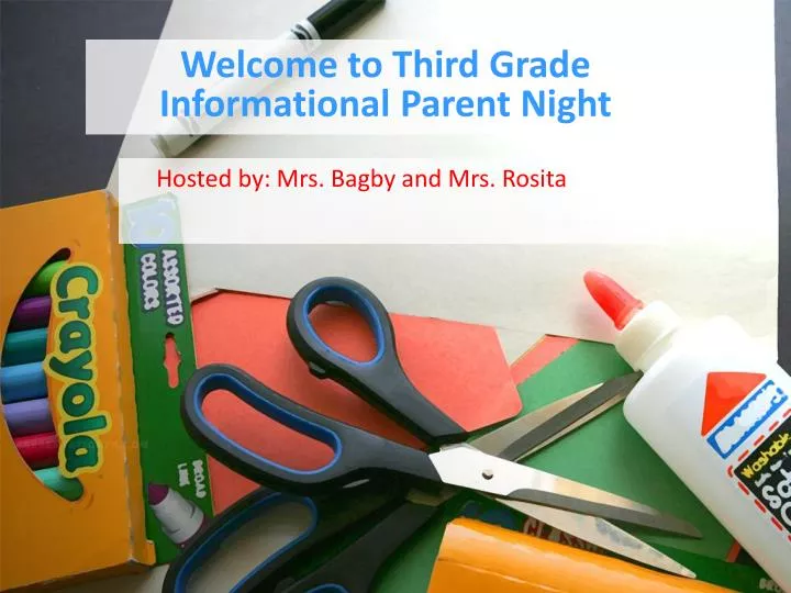 welcome to third grade informational parent night