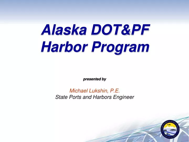 alaska dot pf harbor program