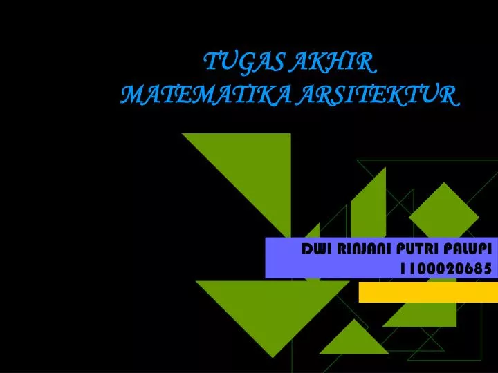tugas akhir matematika arsitektur