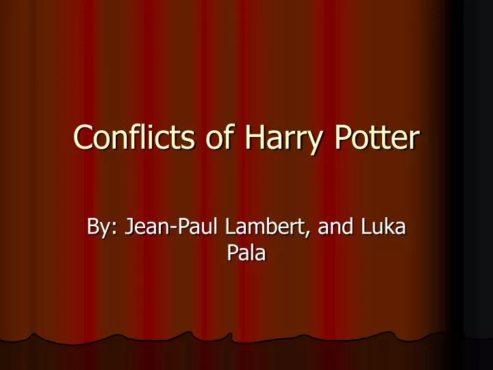 conflicts of harry potter