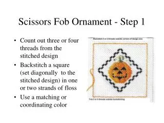 Scissors Fob Ornament - Step 1