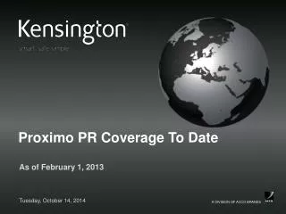 Proximo PR Coverage To Date